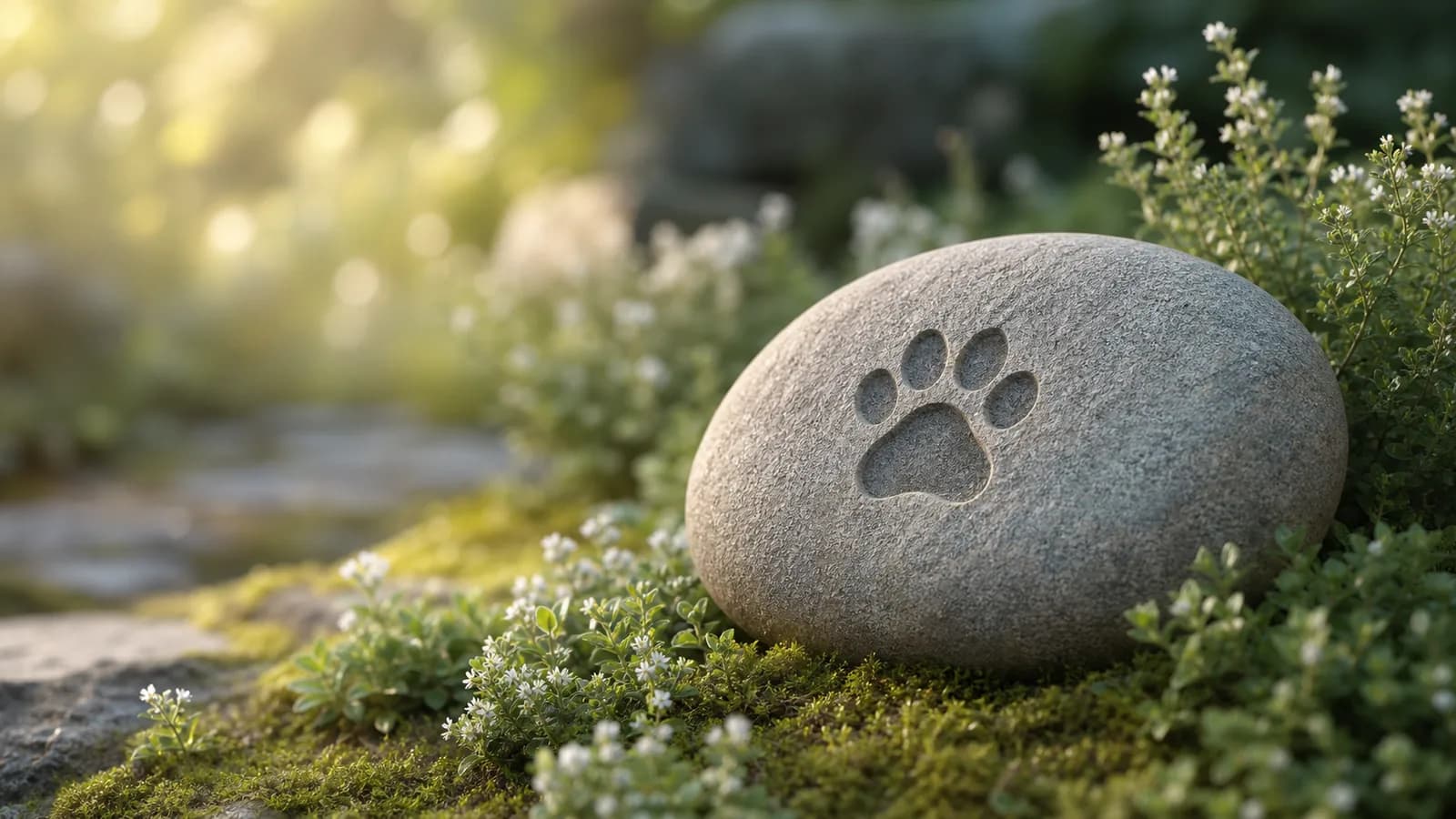 All Pets remembrance objects — AI-created editorial image, not a provider or facility